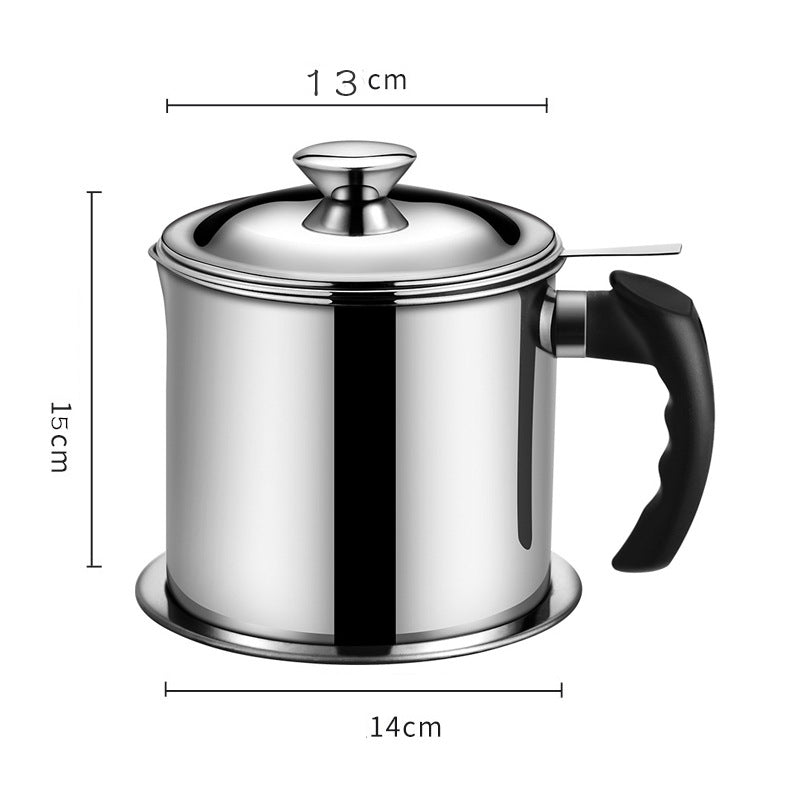 🍳 LIMITED-TIME 49% OFF! ✨ 304 Stainless Steel Oil Keeper with Filter – Food-Grade, Fine Mesh, Drip-Proof 🛡️