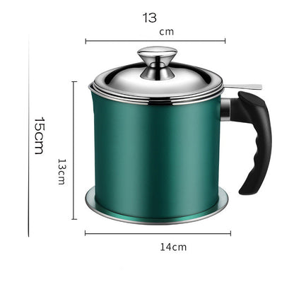 🍳 LIMITED-TIME 49% OFF! ✨ 304 Stainless Steel Oil Keeper with Filter – Food-Grade, Fine Mesh, Drip-Proof 🛡️