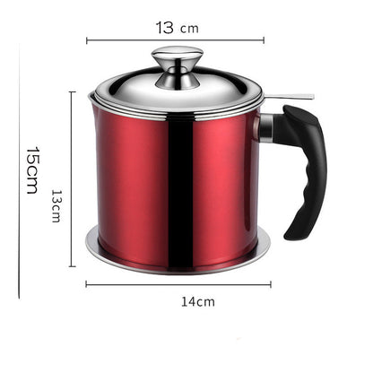 🍳 LIMITED-TIME 49% OFF! ✨ 304 Stainless Steel Oil Keeper with Filter – Food-Grade, Fine Mesh, Drip-Proof 🛡️