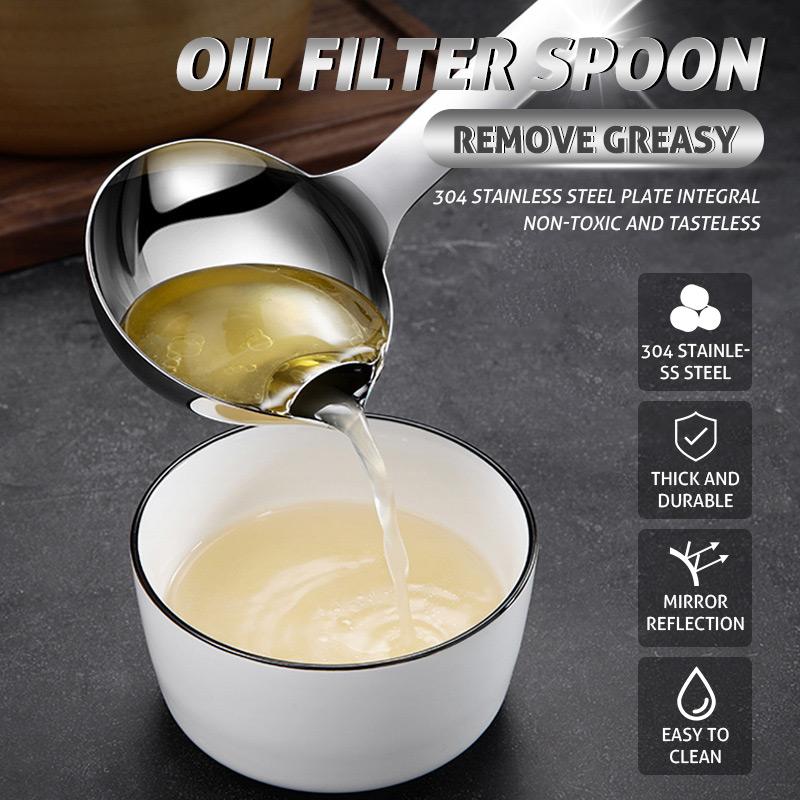 🥄 LIMITED-TIME 49% OFF! 🍳 Oil Separator Ladle – Grease Remover, Strainer & Kitchen Essential – Dual-Use Stainless Steel Design with Patented Bypass Spout ✨