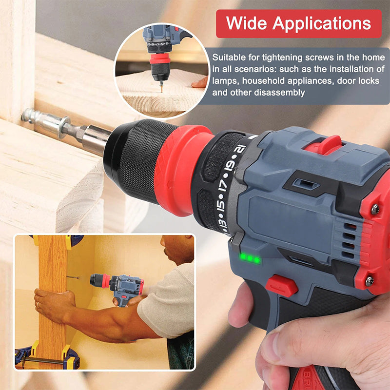 Electric Drill & Screwdriver with Removable Chuck