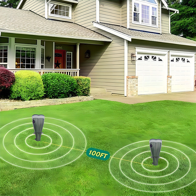 🌿 BUY 2 GET 1 FREE! 🐭 Solar Powered Waterproof Screw Mole Repellent – Ultrasonic, Eco-Friendly & Easy Installation 🌸