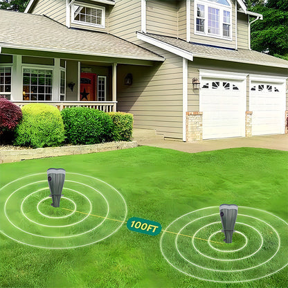 🌿 BUY 2 GET 1 FREE! 🐭 Solar Powered Waterproof Screw Mole Repellent – Ultrasonic, Eco-Friendly & Easy Installation 🌸