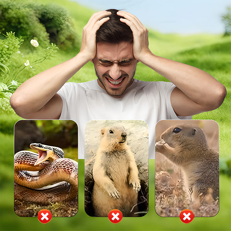 🌿 BUY 2 GET 1 FREE! 🐭 Solar Powered Waterproof Screw Mole Repellent – Ultrasonic, Eco-Friendly & Easy Installation 🌸