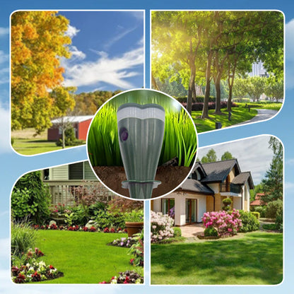 🌿 BUY 2 GET 1 FREE! 🐭 Solar Powered Waterproof Screw Mole Repellent – Ultrasonic, Eco-Friendly & Easy Installation 🌸