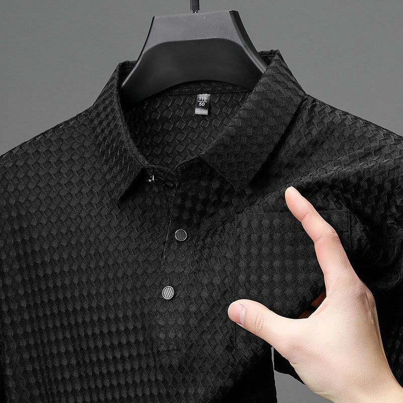 ⏳Limited-time 49% off⏰Men's Textured Short-Sleeve Shirt👔🌿