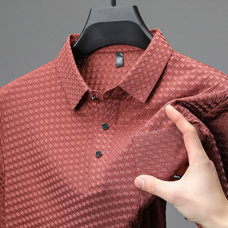 ⏳Limited-time 49% off⏰Men's Textured Short-Sleeve Shirt👔🌿