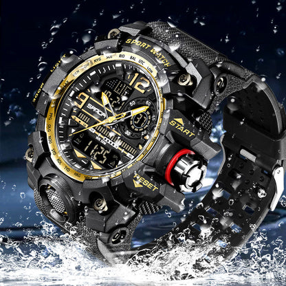 ⌚ 54% OFF NOW! 💦 Men's Multifunctional Waterproof Luminous Watch – 50M, Shockproof & Night Vision 🌃