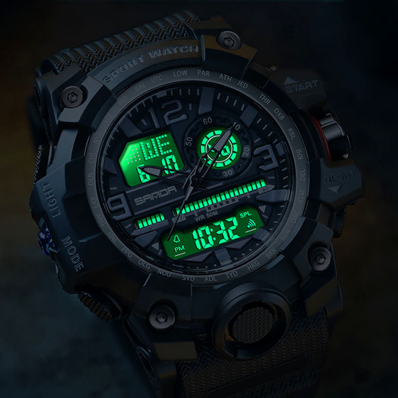 ⌚ 54% OFF NOW! 💦 Men's Multifunctional Waterproof Luminous Watch – 50M, Shockproof & Night Vision 🌃