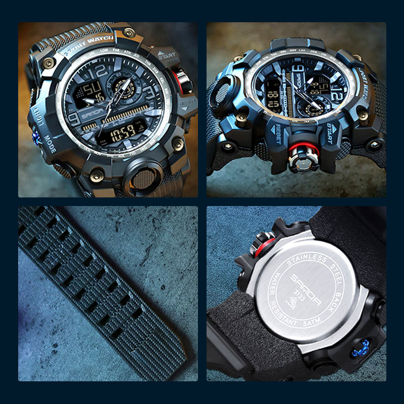 ⌚ 54% OFF NOW! 💦 Men's Multifunctional Waterproof Luminous Watch – 50M, Shockproof & Night Vision 🌃