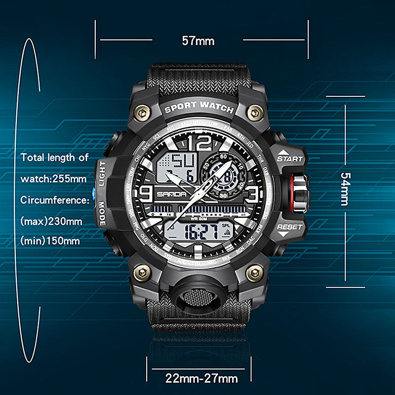 ⌚ 54% OFF NOW! 💦 Men's Multifunctional Waterproof Luminous Watch – 50M, Shockproof & Night Vision 🌃