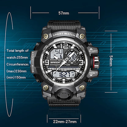 ⌚ 54% OFF NOW! 💦 Men's Multifunctional Waterproof Luminous Watch – 50M, Shockproof & Night Vision 🌃