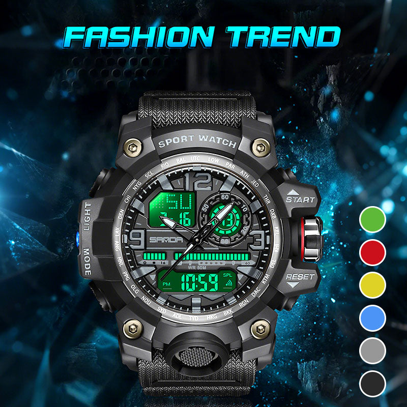 ⌚ 54% OFF NOW! 💦 Men's Multifunctional Waterproof Luminous Watch – 50M, Shockproof & Night Vision 🌃