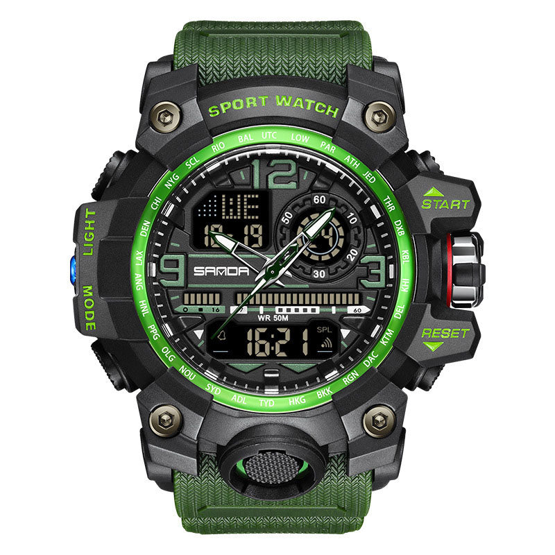 ⌚ 54% OFF NOW! 💦 Men's Multifunctional Waterproof Luminous Watch – 50M, Shockproof & Night Vision 🌃