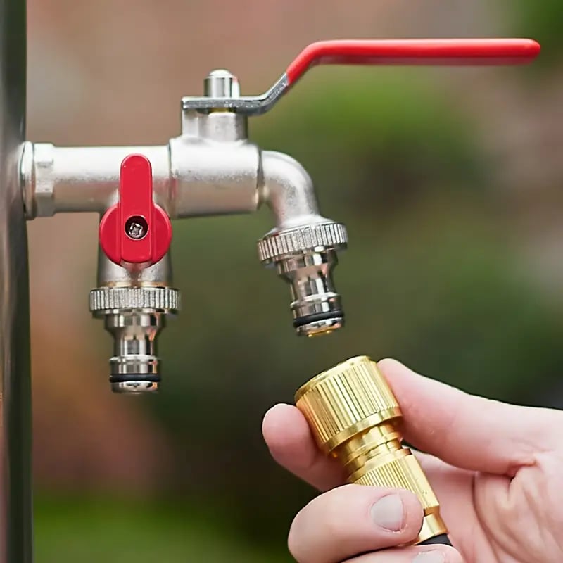 🔥 Hot sale 49% OFF🔥Universal Stainless Steel Double Outlet Garden Water Faucet