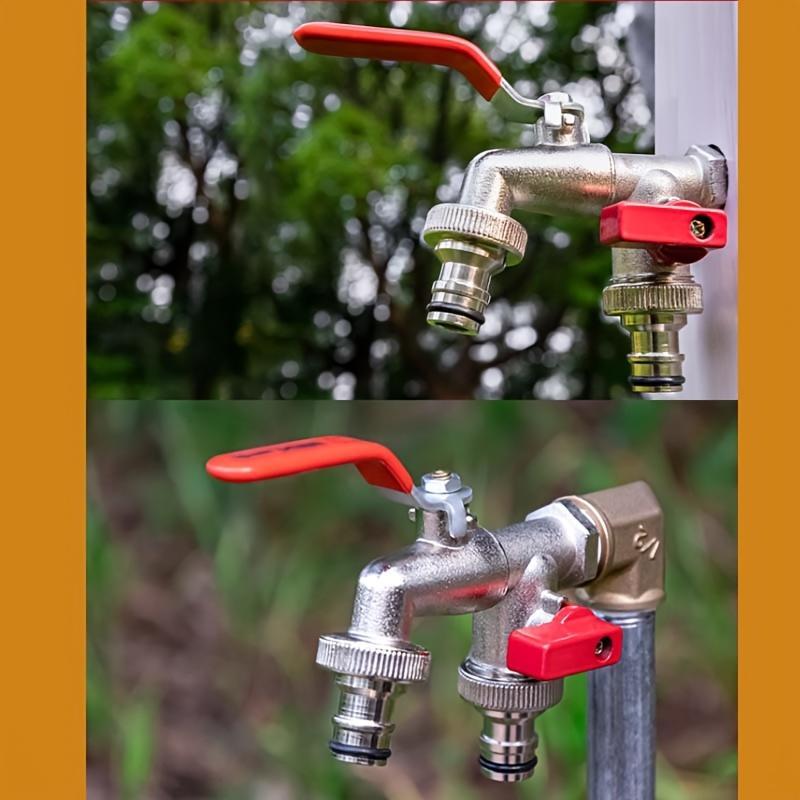 🔥 Hot sale 49% OFF🔥Universal Stainless Steel Double Outlet Garden Water Faucet