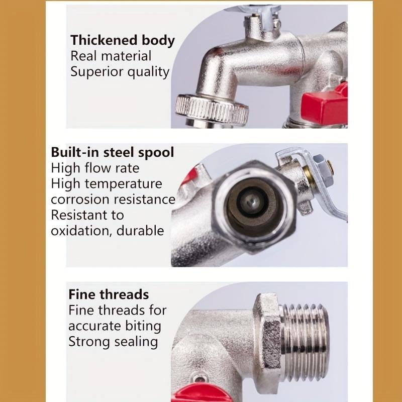 🔥 Hot sale 49% OFF🔥Universal Stainless Steel Double Outlet Garden Water Faucet