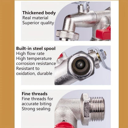 🔥 Hot sale 49% OFF🔥Universal Stainless Steel Double Outlet Garden Water Faucet