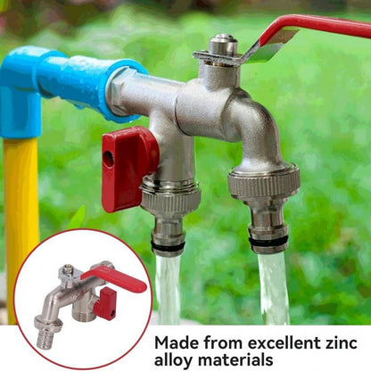 🔥 Hot sale 49% OFF🔥Universal Stainless Steel Double Outlet Garden Water Faucet
