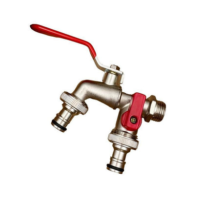 🔥 Hot sale 49% OFF🔥Universal Stainless Steel Double Outlet Garden Water Faucet