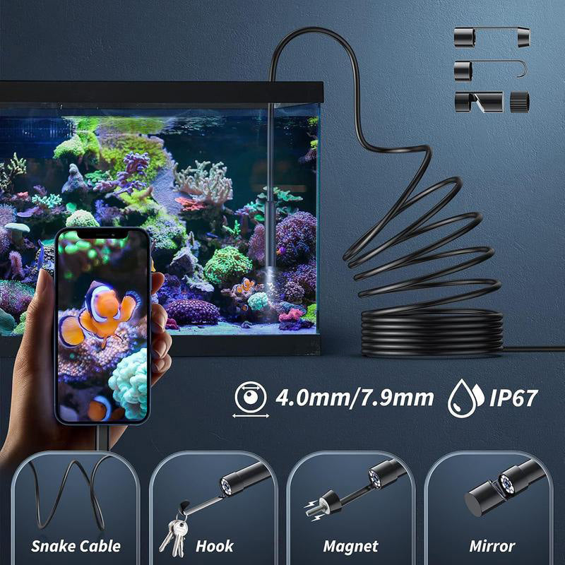 📱🔍 49% OFF! Waterproof HD Endoscope Camera – 200W HD, 8mm probe. Type-C/Micro/Lightning – plug & play with 99% phones. Ideal for tight spaces! 🔌✨
