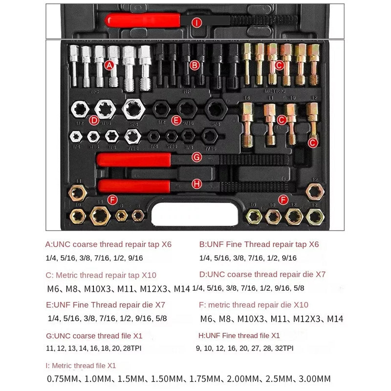 🔩Nut Screw Thread Repair Tool Set🧰