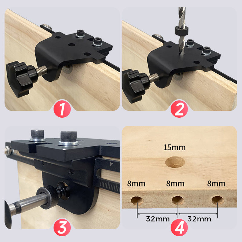 3-in-1 Woodworking Drilling Locator
