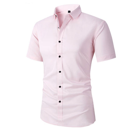 🥳2026 HOT SALE🥳💞50K+ SOLD!👴🕊️ 50% OFF! Men's Short Sleeve Dress Shirt – Dressed up, not stressed. Soft stretch, no iron needed. Looks great with chinos or dress pants. Perfect for birthdays, anniversaries or Sunday best. ✨👔