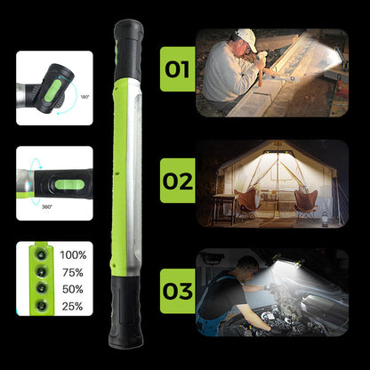 🛠️⚡Bright, Tough & Hands-Free: Rechargeable LED Work Light With Hook – 3 Modes, 3+ Hours Long Runtime
