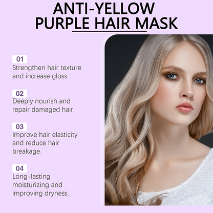 Anti-Yellowing Purple Hair Mask🎨Say goodbye to Red Highlights!