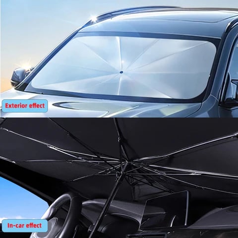 🚗 49% OFF ! ☀️ Car Sunshade – Effective Heat Insulation, UV Block & Easy Foldable Auto Windshield Protector