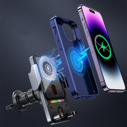 🚗 50% OFF NOW! 📱 2-in-1 Car Phone Holder & Wireless Charger – 360° Rotation, Strong Grip & Fast Charging 🔋