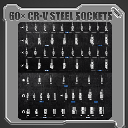 CR-V Steel Sockets Set