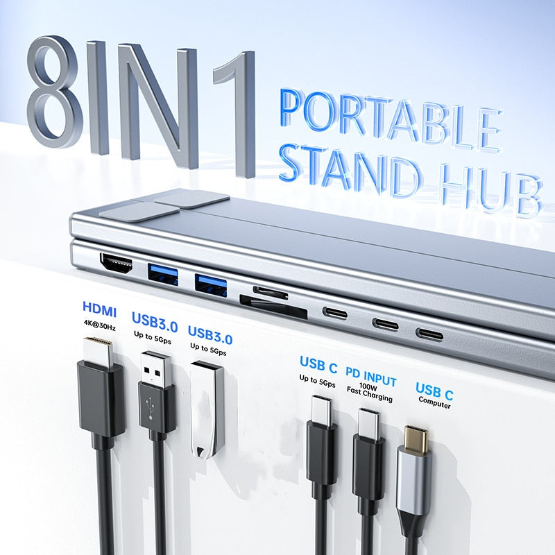 🖥️New Arrival Hot Sale - 40% OFF!⚡USB-C Docking Station Laptop Stand with 4K HDMI