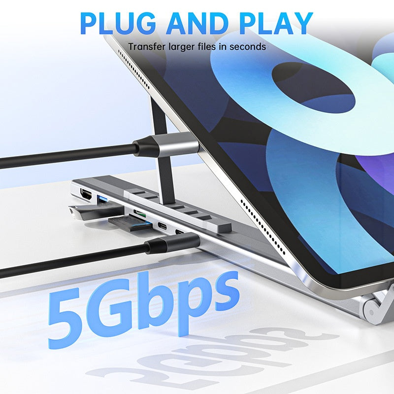 🖥️New Arrival Hot Sale - 40% OFF!⚡USB-C Docking Station Laptop Stand with 4K HDMI