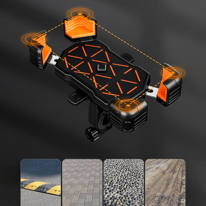 🚴‍♂️ LAST DAY 50% OFF! ✨ Universal Bike Phone Holder - 360° Rotation with Shockproof Silicone Grip for Secure Cycling & Outdoor Navigation 📱🔒