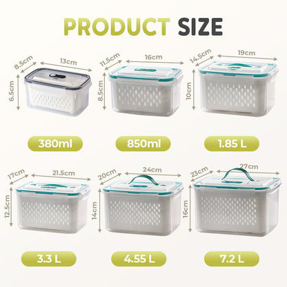 🔥Summer Hot Sale 49％ OFF💝2 in 1 Draining Fresh-Keep Food Container
