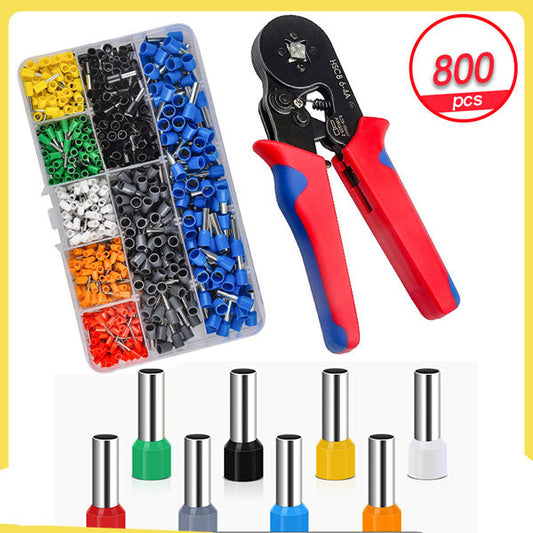 🔥40% OFF! Ratchet Tubular Terminal Crimper Set – 800 Insulated Terminals + Auto-Adjusting Pliers for Fast, Professional Wiring in 3 Seconds! ⚡🛠️