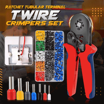 🔥40% OFF! Ratchet Tubular Terminal Crimper Set – 800 Insulated Terminals + Auto-Adjusting Pliers for Fast, Professional Wiring in 3 Seconds! ⚡🛠️