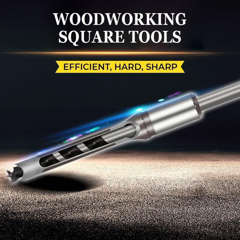 ⚙️Specialized mortise chisel drill bit for square holes! Carbon steel sharp cutting edge delivers precision and efficiency—the carpenter's secret weapon. 🔧