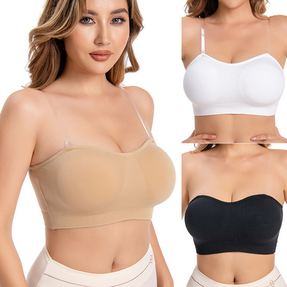 👙Buy More Save More🤍Women’s Wireless Bandeau Bra with Removable Straps