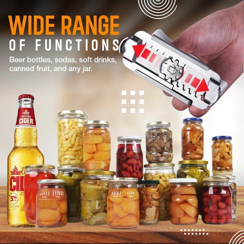 🥫 49% OFF NOW! 🔧 Easy Adjustable Stainless Steel Cap Opener – Fits 3–9.5cm Lids, Multi-Function & Arthritis-Friendly – Must-Have Kitchen Tool ✨