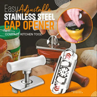 🥫 49% OFF NOW! 🔧 Easy Adjustable Stainless Steel Cap Opener – Fits 3–9.5cm Lids, Multi-Function & Arthritis-Friendly – Must-Have Kitchen Tool ✨