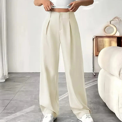 🏆2026 New Style 49% OFF💝Women's High Waisted Straight Leg Work Trousers with Side Pockets -✨Smart & Casual Look for Office and Beyond