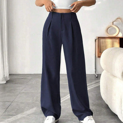 🏆2026 New Style 49% OFF💝Women's High Waisted Straight Leg Work Trousers with Side Pockets -✨Smart & Casual Look for Office and Beyond
