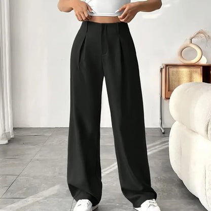 🏆2026 New Style 49% OFF💝Women's High Waisted Straight Leg Work Trousers with Side Pockets -✨Smart & Casual Look for Office and Beyond