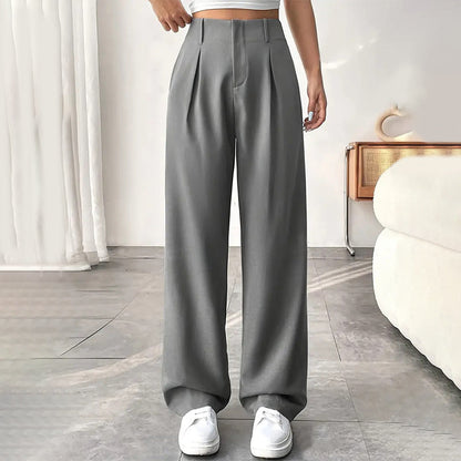 🏆2026 New Style 49% OFF💝Women's High Waisted Straight Leg Work Trousers with Side Pockets -✨Smart & Casual Look for Office and Beyond
