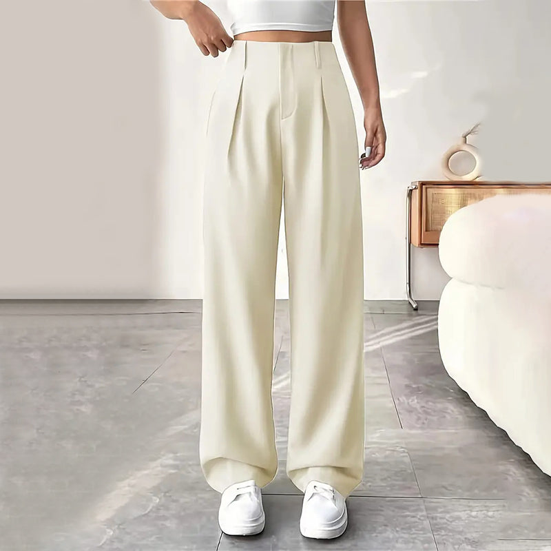 🏆2026 New Style 49% OFF💝Women's High Waisted Straight Leg Work Trousers with Side Pockets -✨Smart & Casual Look for Office and Beyond