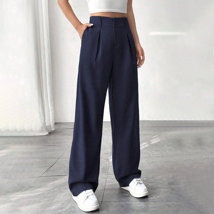 🏆2026 New Style 49% OFF💝Women's High Waisted Straight Leg Work Trousers with Side Pockets -✨Smart & Casual Look for Office and Beyond