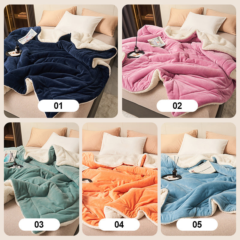 🛏️ 49% OFF! ❄️ Double-Layer Lambswool Blanket – Ultra-soft & warm for winter ✨